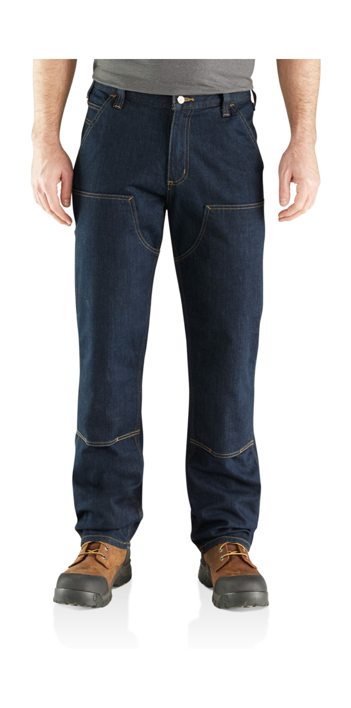Carhartt Double Front Dungaree Jeans - Erie - W36/L34