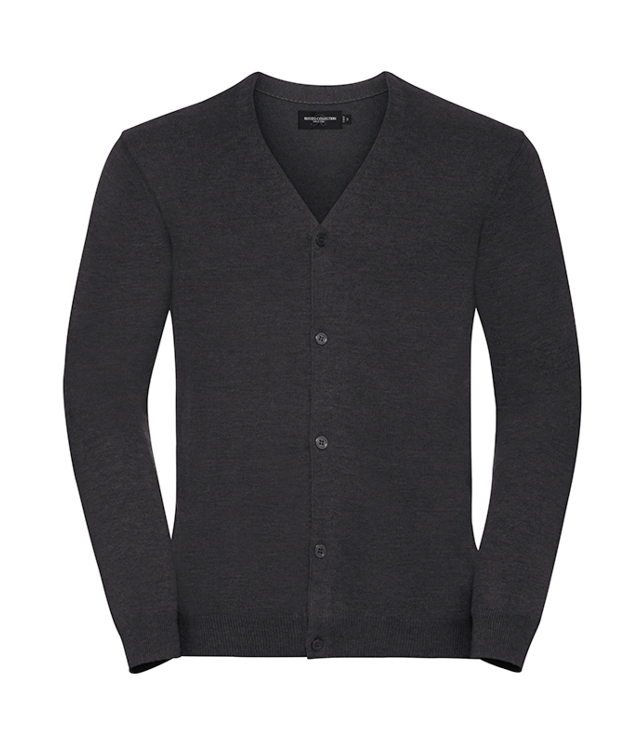 Russell Men´S V-Neck Cardigan - Charcoal Marl - 2xs