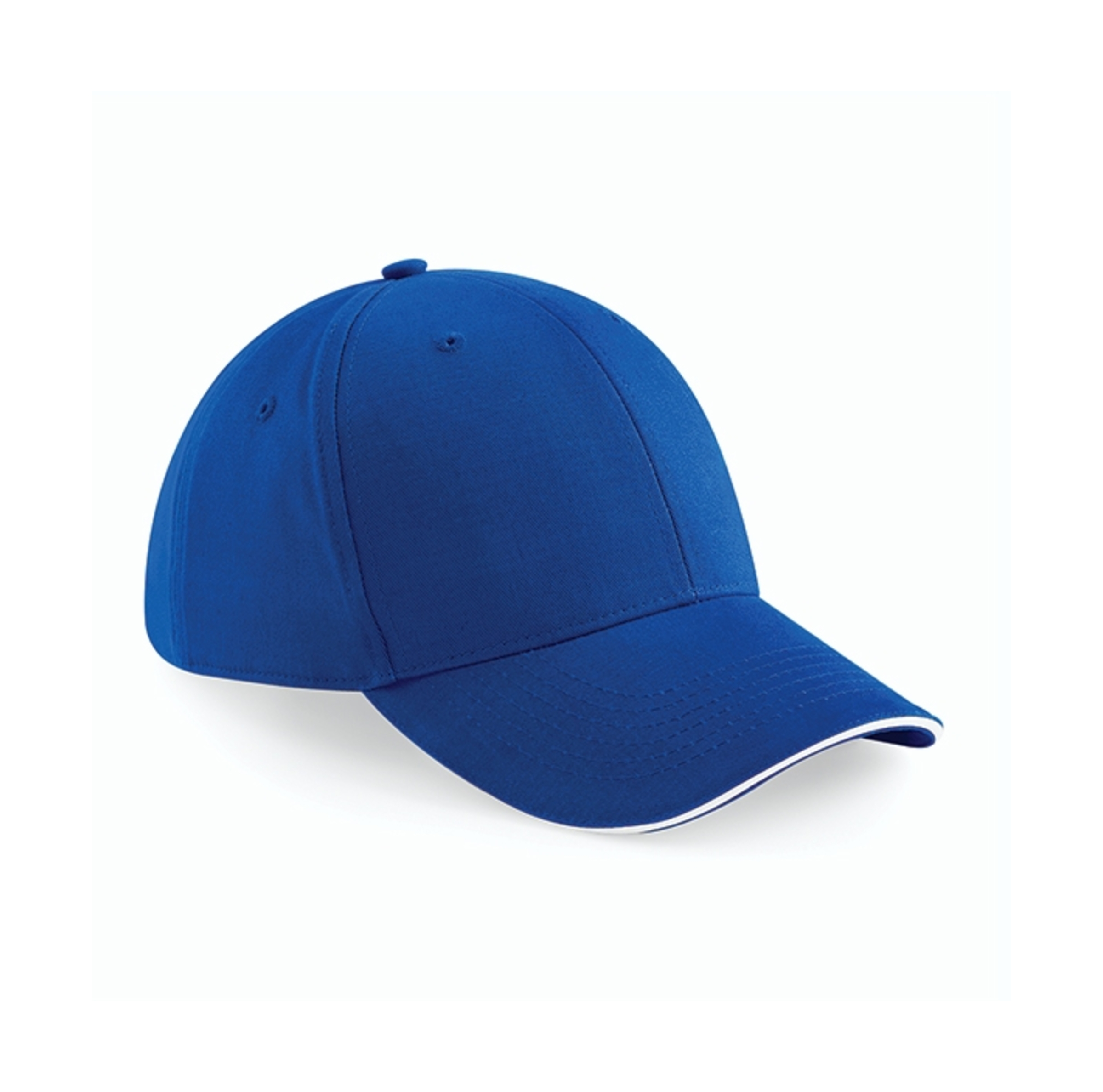 Beechfield Athleisure 6 Panel Cap - Bright Royal/White - One Size