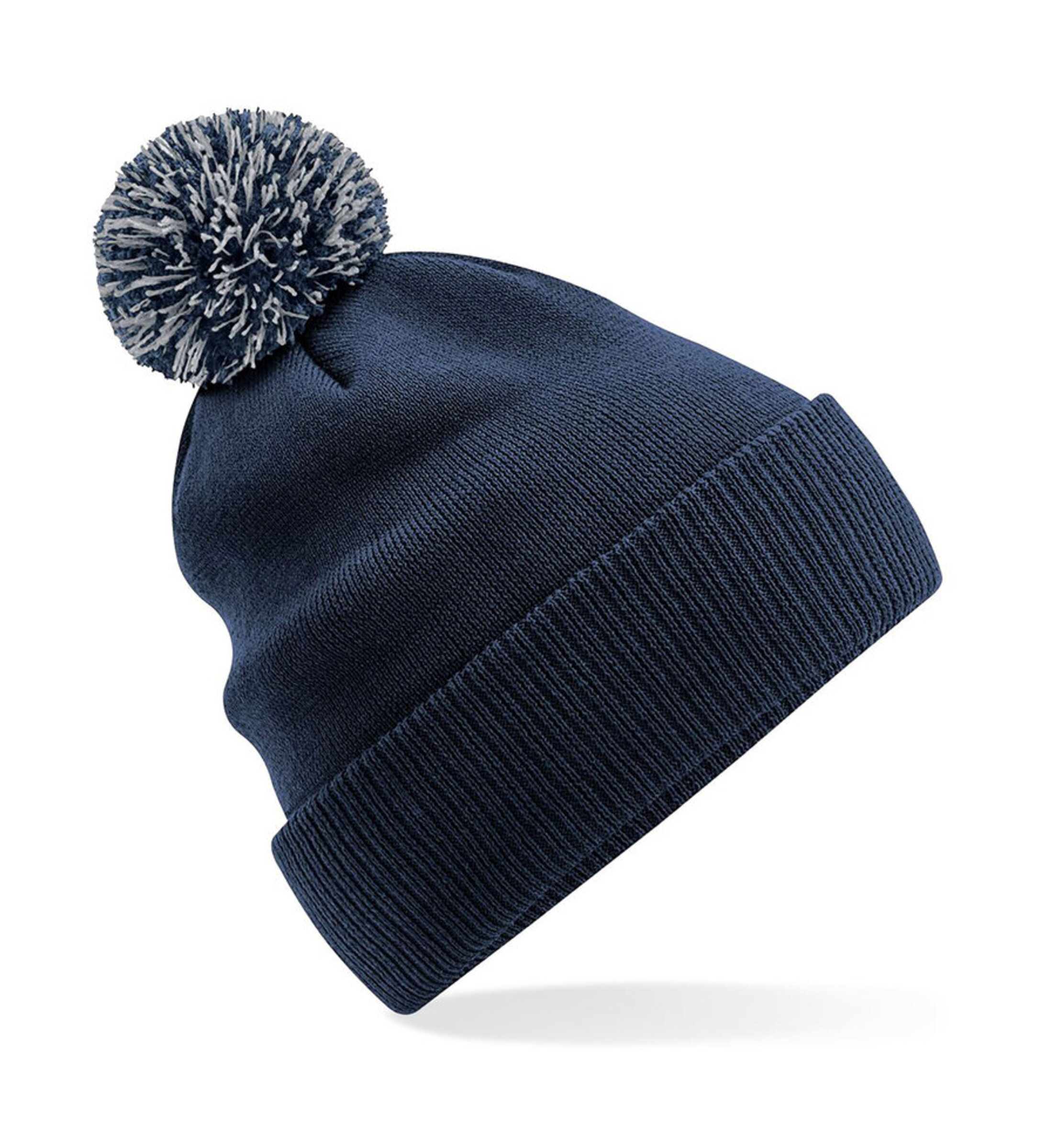 Beechfield Recycled Snowstar Beanie - French Navy/Light Grey - One Size