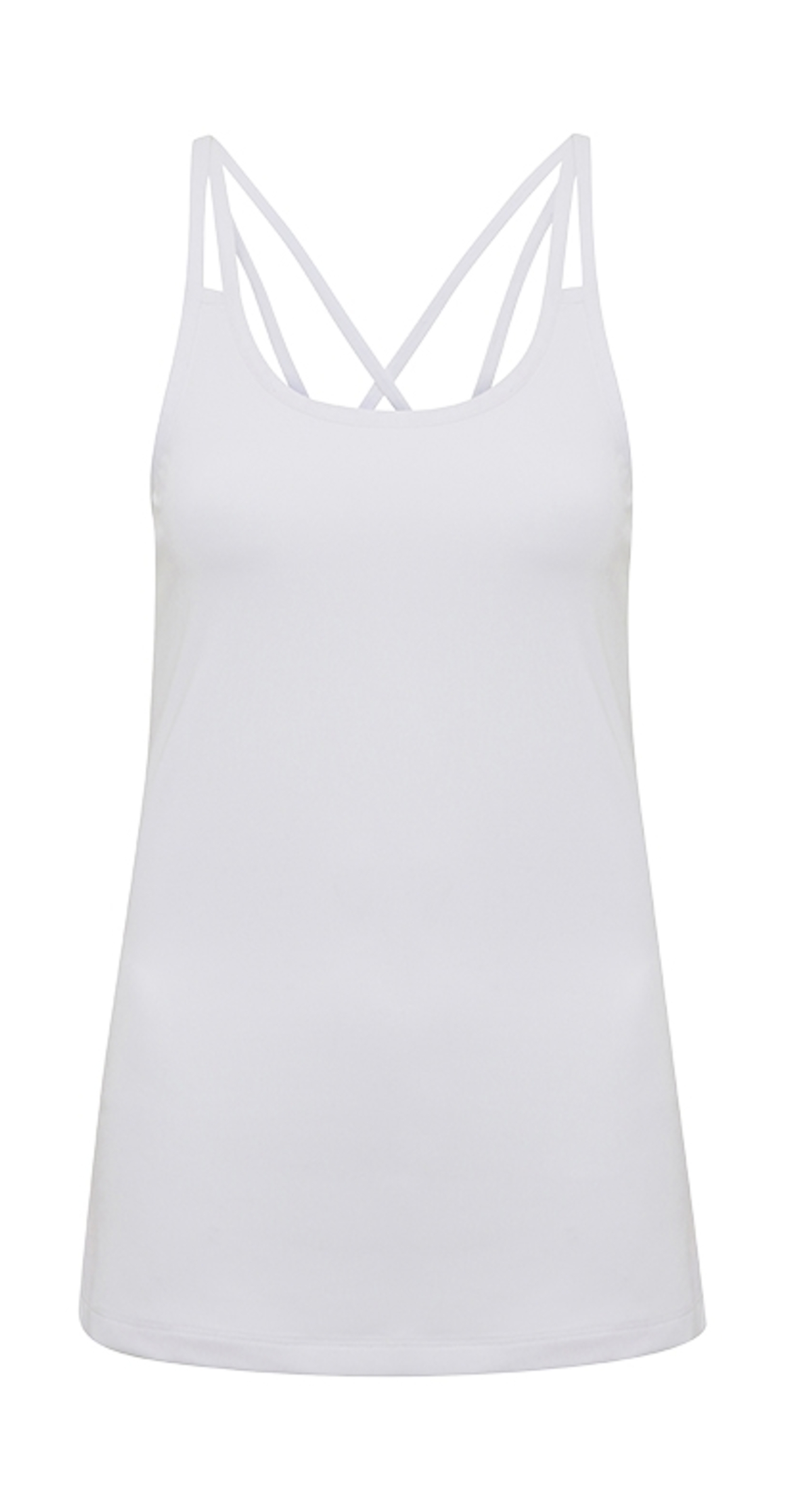 Tri Dri Women's Tridri® "Lazer Cut" Spaghetti Strap Vest - White - Xs
