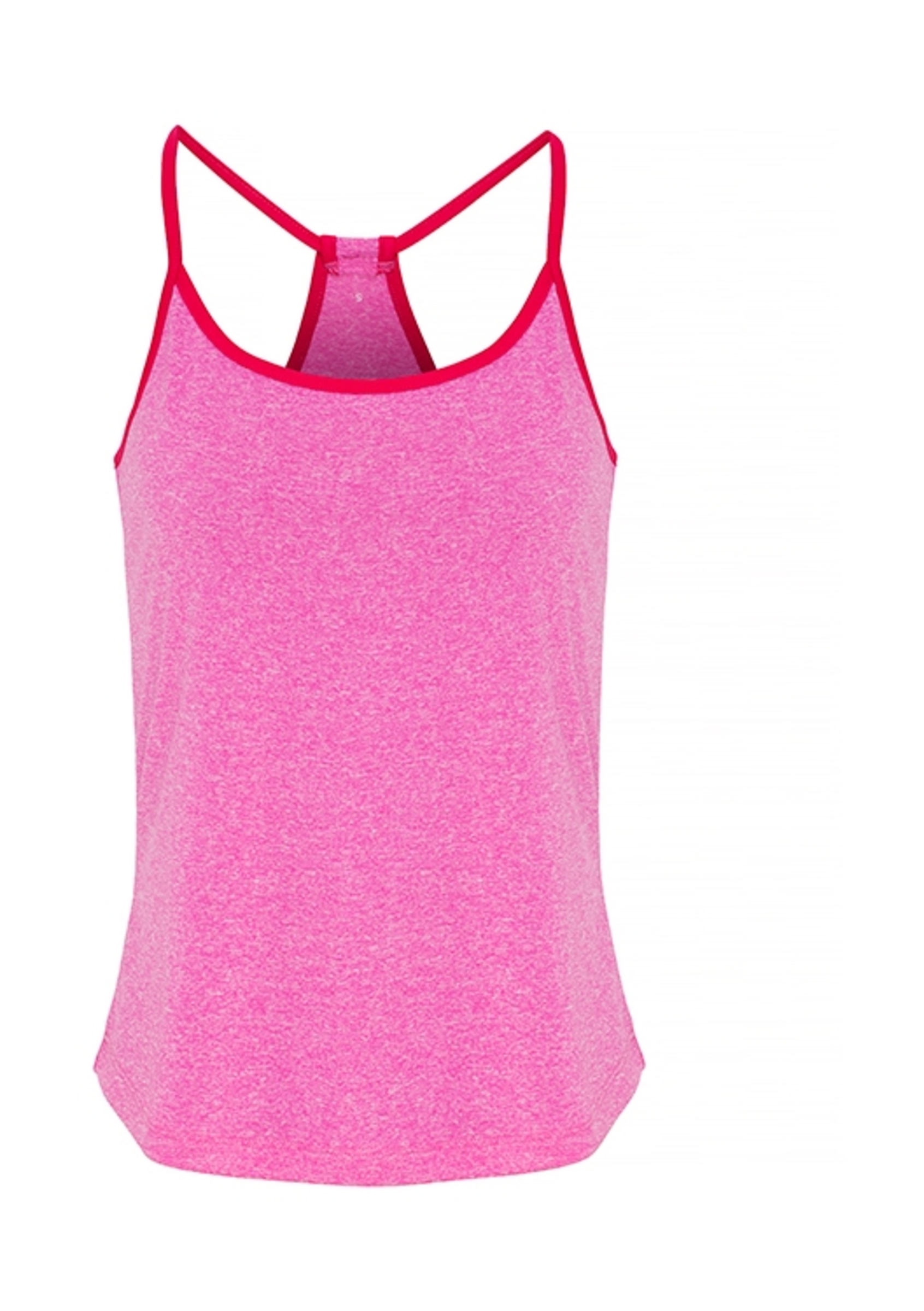 Tri Dri Ladies Tridri ® Yoga Vest - Pink Melange/Hot Pink - Xs