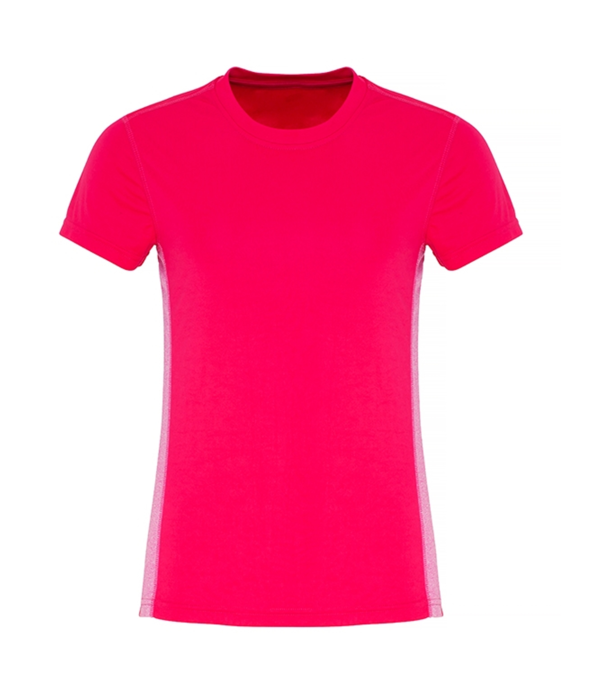 Tri Dri Ladies Tridri ® Contrast Panel Performance Tshirt - Hot Pink/Pink Melange - Xs